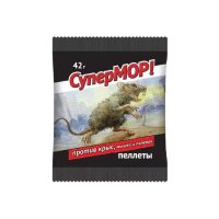 Средство от крыс и мышей СуперМОР пелетты  пакет  42г