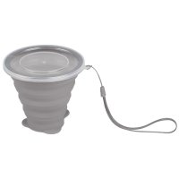 Стакан MALLONY Armonico 270мл складной силикон серый