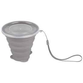 Стакан MALLONY Armonico 270мл складной силикон серый