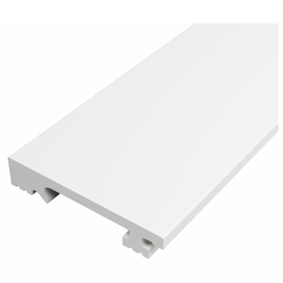 Плинтус СОЛИД 1 UHD Polymer 19/80C белый 2000х80х14мм ударопрочный HDPS