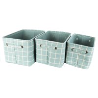 Набор коробов для хранения TODELIA Сфот/Enver 350х250х220/320х230х205/290х200х180мм хлопок зеленый