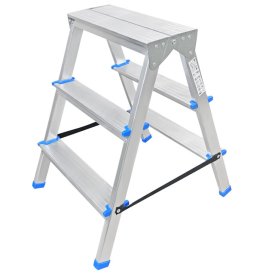 Стремянка двухсекционная LADDERBEL 3 ступени алюминиевая