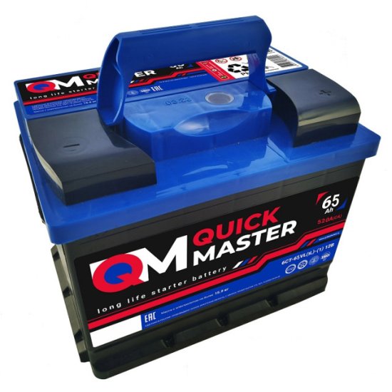Аккумулятор автомобильный QUICK MASTER SP 6СТ-65 L- 520А