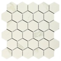 Мозаика керамогранитная BONAPARTE Carrara comb 27,9x26,8x0,6 бело-серый микс