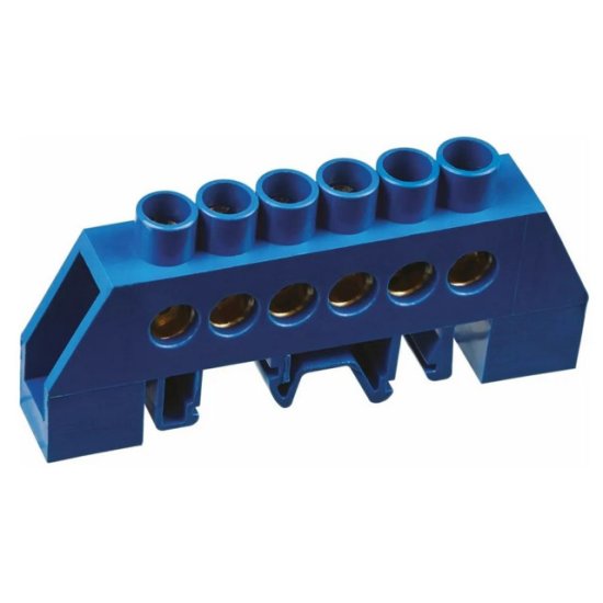 Шина нулевая NAVIGATOR в изоляционной оболочке 6 отверстий 1шт латунь