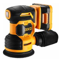 Шлифмашина эксцентриковая DEKO DKCG-125 125мм 20В Li-Ion 2,0Ач 1АКБ