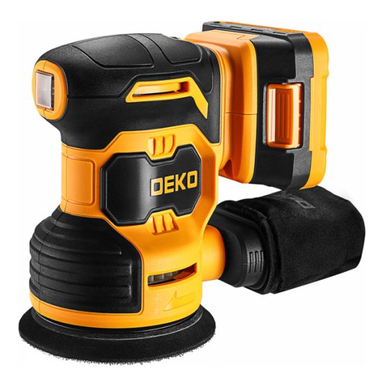 Шлифмашина эксцентриковая DEKO DKCG-125 125мм 20В Li-Ion 2,0Ач 1АКБ