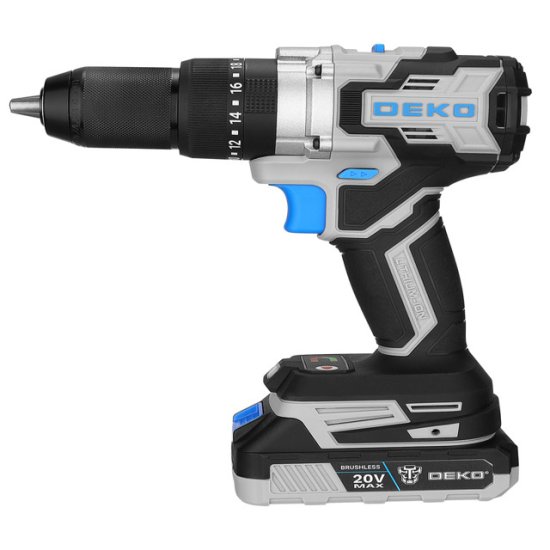 Дрель-шуруповерт ударная DEKO ZKCD20V PRO 135Нм 20В Li-Ion 3,0Ач 2АКБ бесщеточный