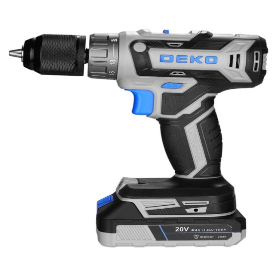 Дрель-шуруповерт DEKO ZKCD20V PRO 45Нм 20В Li-Ion 2,0Ач 2АКБ