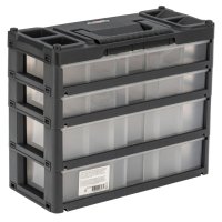 Органайзер STELS 310х150х260мм 4 отделения черный