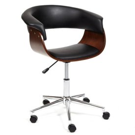 Кресло офисное Амарант/Amarant 560х680х740(860)мм искусственная кожа/металл/дерево черный