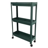 Этажерка TODELIA Mol 455х175х710мм 3 полки пластик зеленая