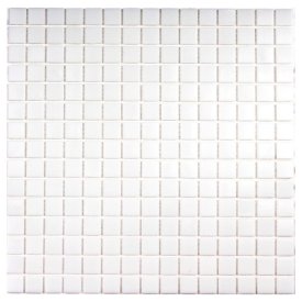 Мозаика стеклянная BONAPARTE Simple White 32,7х32,7х0,4 (на бумаге) белая 20 шт. в уп.