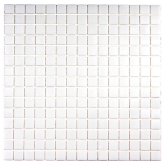 Мозаика стеклянная BONAPARTE Simple White 32,7х32,7х0,4 (на бумаге) белая 20 шт. в уп.