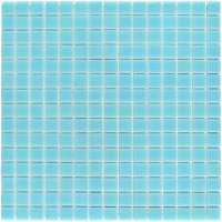 Мозаика стеклянная BONAPARTE Simple blue 32,7х32,7х0,4 (на бумаге) голубая 20 шт. в уп.
