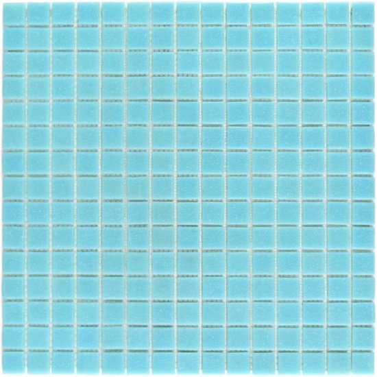 Мозаика стеклянная BONAPARTE Simple blue 32,7х32,7х0,4 (на бумаге) голубая 20 шт. в уп.