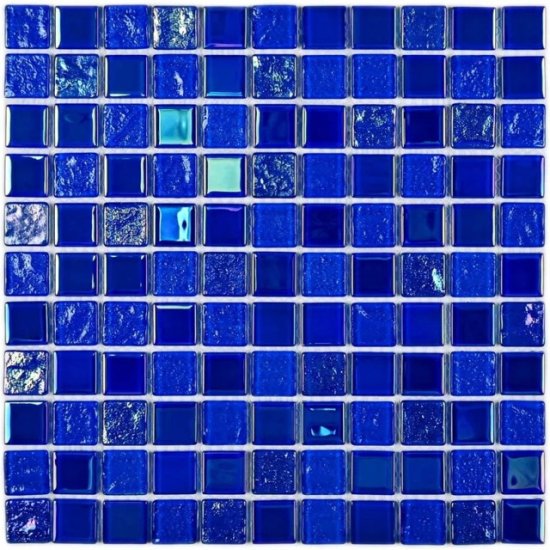 Мозаика стеклянная BONAPARTE Bondi dark blue-25 30x30x0,4 глянцевый синий