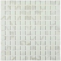Мозаика стеклянная BONAPARTE Mia white matt 30x30x0,4 матовый белый