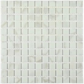 Мозаика стеклянная BONAPARTE Mia white matt 30x30x0,4 матовый белый