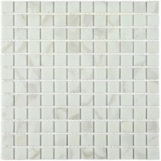 Мозаика стеклянная BONAPARTE Mia white matt 30x30x0,4 матовый белый