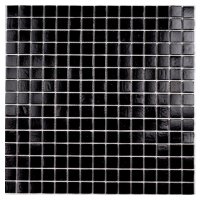 Мозаика стеклянная BONAPARTE Simple Black 32,7х32,7х0,4 (на бумаге) черная 20 шт. в уп.