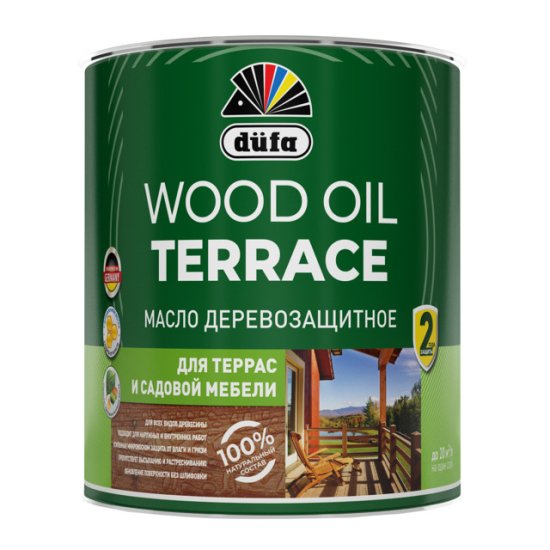 Масло деревозащитное DUFA Wood OIL Terraсe 1,9л бесцветное, арт.МП00-011139