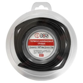 Термоусаживаемая трубка DORI ТУТ d 14/7 ролл 3м черная
