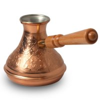 Турка TIMA Шахерезада 400мл медь деревянная съемная ручка