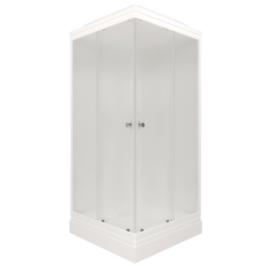 Кабина душевая TRITON 90x90x210см квадрат белый низкий поддон