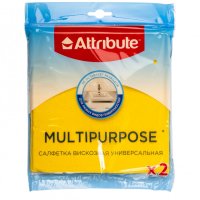 Набор салфеток ATTRIBUTE Multipurpose 2шт 38х36см вискоза желтый