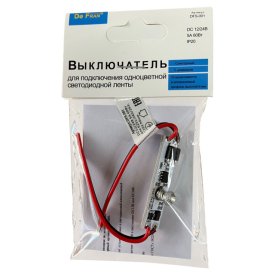 Выключатель встраиваемый DE FRAN сенсорный с диммером 5А 6мм 60/120Вт