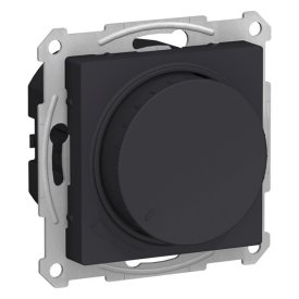 Диммер поворотно-нажимной SYSTEME ELECTRIC Atlas Design 400Вт карбон