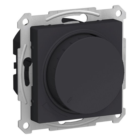 Диммер поворотно-нажимной SYSTEME ELECTRIC Atlas Design 400Вт карбон