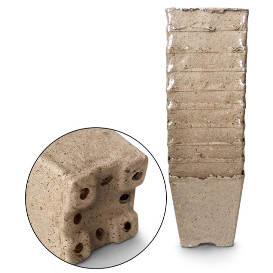 Набор торфяных горшков для рассады 9,5х9,5х10см 10шт