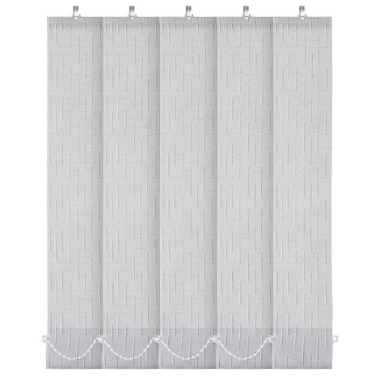 Комплект ламелей УЮТ Рогожка 5шт для вертикальных жалюзи 180см серый, арт. 61.61ТО.3239