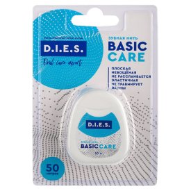 Нить зубная D.I.E.S невощеная мятная 50м
