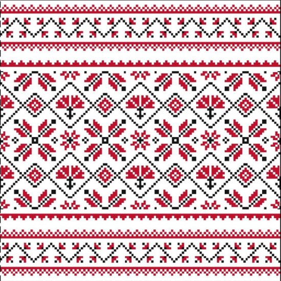 Салфетки СЫКТЫВКАРСКИЕ Орнамент 2-слойные 24х24см 20шт