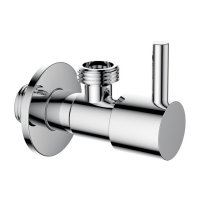 Кран угловой LEDEME LH507-1/2 НР/НР нерж сталь с отражателем хром