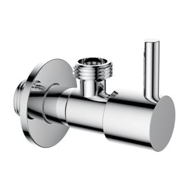 Кран угловой LEDEME LH507-1/2 НР/НР нерж сталь с отражателем хром