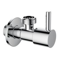 Кран угловой LEDEME LH507-3/4 НР/НР нерж сталь с отражателем хром