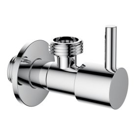 Кран угловой LEDEME LH507-3/4 НР/НР нерж сталь с отражателем хром