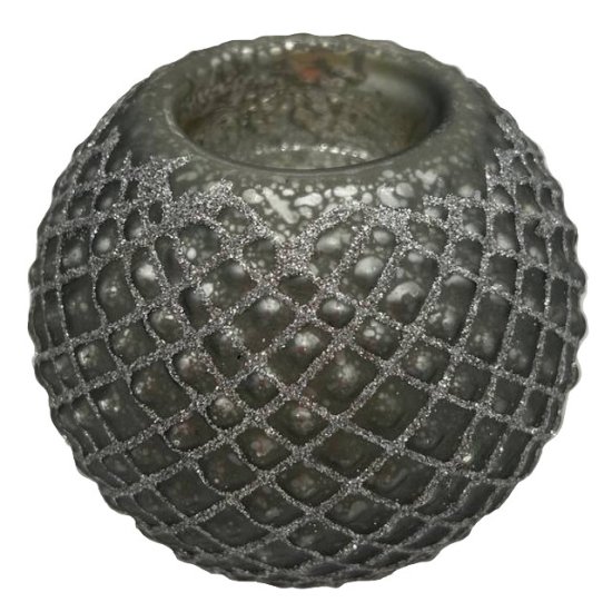 Подсвечник MAXIJOY Рыцарь 10х9см стекло серый