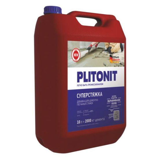 Добавка водоредуцирующая PLITONIT СуперСтяжка 10л