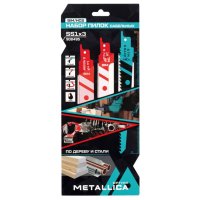 Набор пилок для сабельной пилы по дереву и металлу METALLICA Optima S644D/S711EF/S922BF 150мм 3шт
