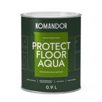 Эмаль KOMANDOR Protect Floor Aqua для пола база С 0,9 л бесцветная,арт.S1314003001