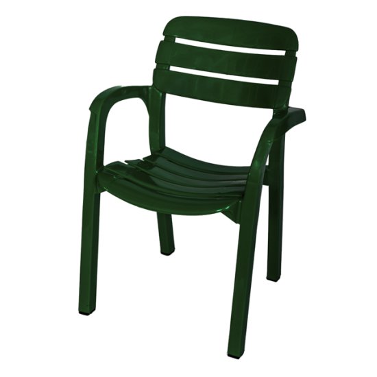 Кресло Далгория 60х44х83см темно-зеленый пластик