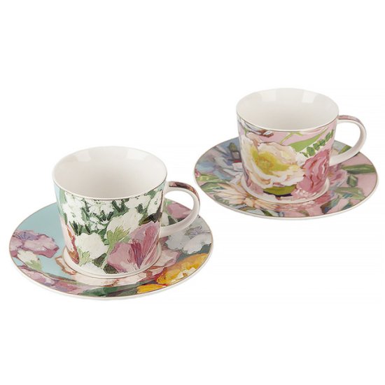 Сервиз чайный B&S Flowers 2/4 220мл фарфор