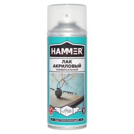 Лак акриловый HAMMER универсальный 520мл глянцевый, арт.340404