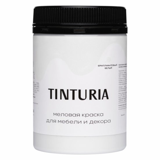 Краска для мебели и декора TINTURIA 0,35кг бриллиантовый белый, арт.028819762