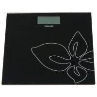 Весы напольные BEURER GS27 blackflower стекло до 150 кг